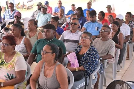 Residents of De Endragt at the handing over of the titles (CH&PA photo)