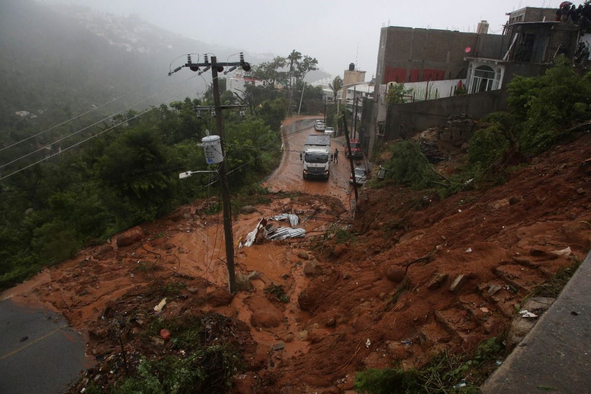 A general view shows a mudslide caused by Hurricane John, in Acapulco, Mexico, September 26, 2024. REUTERS/Javier Verdin