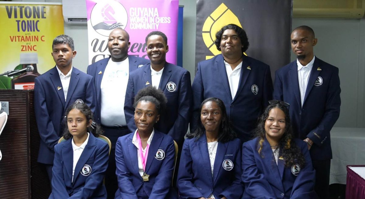 The Guyana team before leaving for Hungary