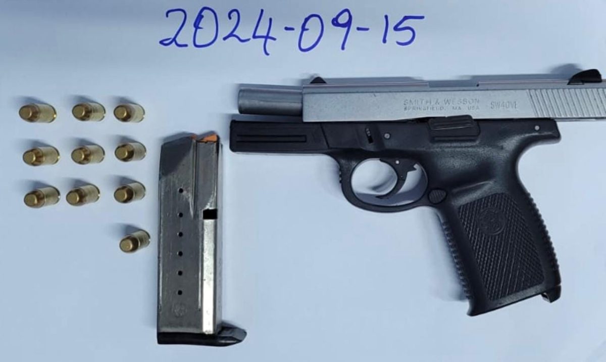 The firearm and ammunition retrieved (Police photo)