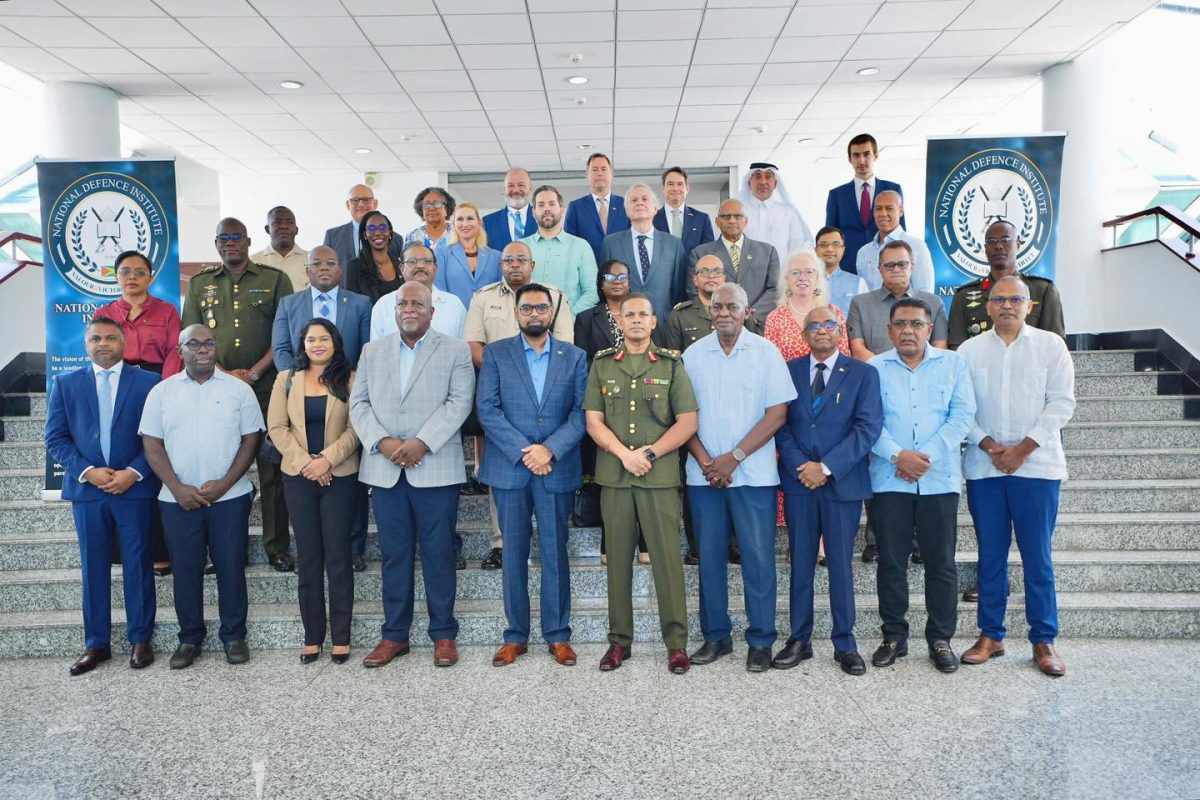 NDI launched: President Irfaan Ali is sixth from right in front row. (Office of the President photo)
