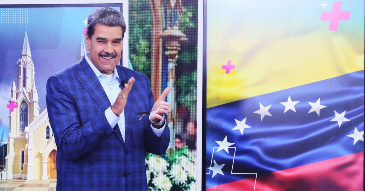 Venezuela’s President Nicolas Maduro gestures during his regular Monday TV show “Con Maduro+,” in Caracas, Venezuela September 9, 2024. Zurimar Campos/Miraflores Palace/Handout via REUTERS/File Photo 