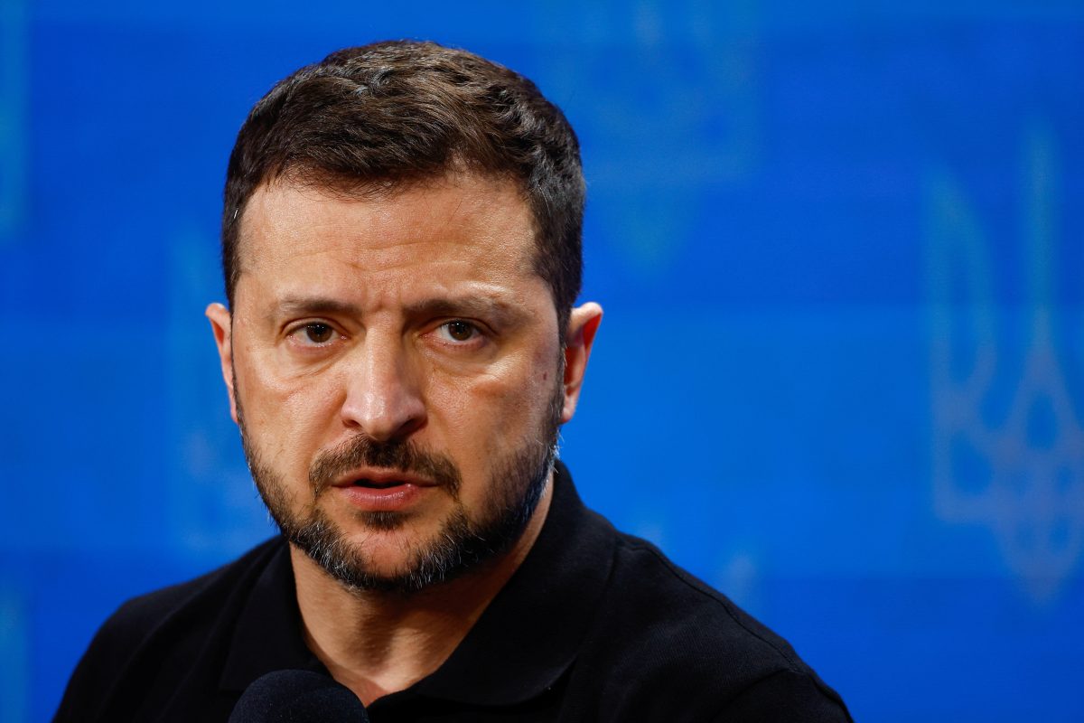 FILE PHOTO: Ukraine’s President Volodymyr Zelenskiy holds a press conference, amid Russia’s attack on Ukraine, in Kyiv, Ukraine August 27, 2024. REUTERS/Valentyn Ogirenko/File Photo