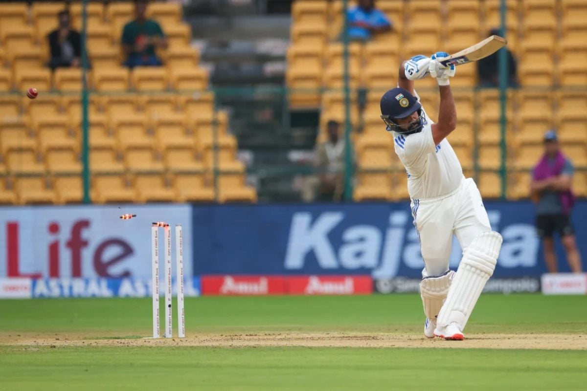 Rohit Khan is bowled for two by Tim Southee (ESPN Cricinfo Photo)
