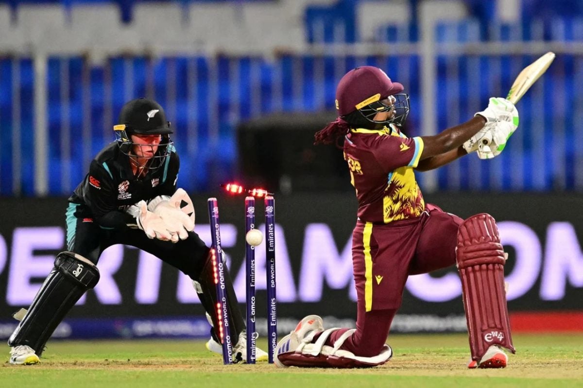 Stafanie Taylor is bowled by Eden Carson for 13 (ESPN Cricinfo Photo)