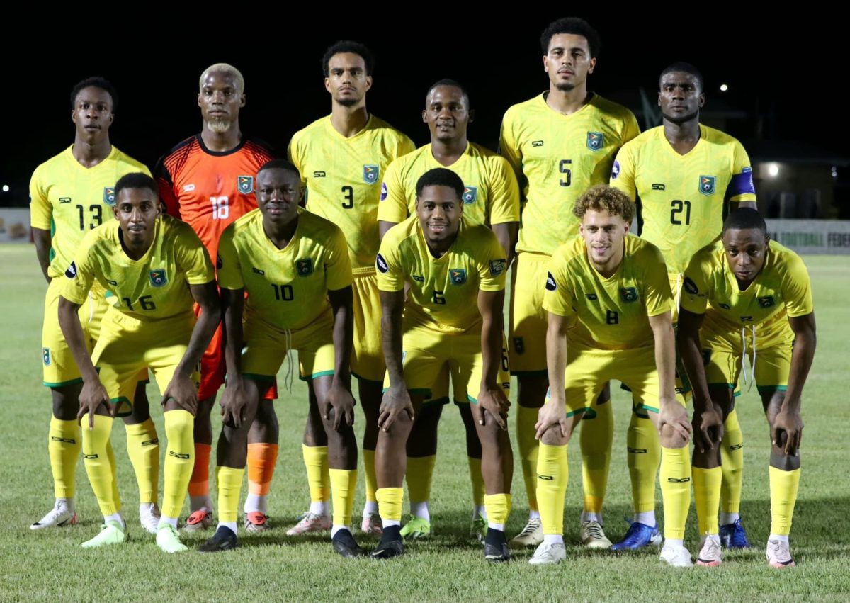 The Golden Jaguars starting XI, which took the field against Guatemala