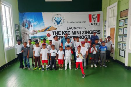 Some of the participants at the first coaching session posed for a photo before being put through their drills.