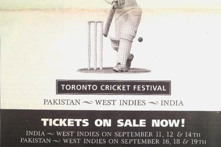   Advertisement for 1999 Toronto Cricket Festival