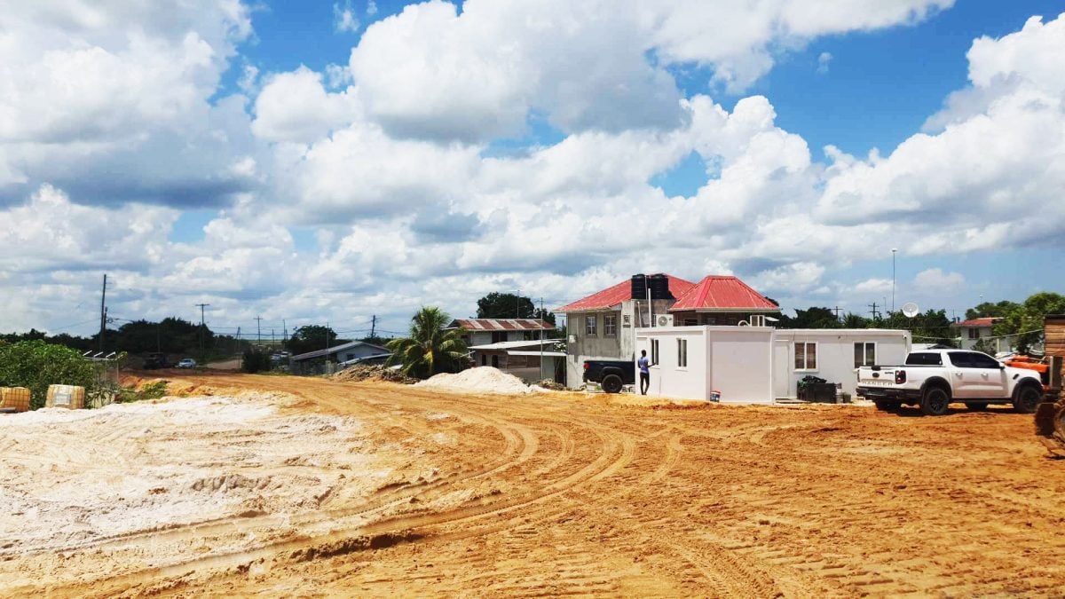 A Patentia district waterfront area which the Ministry of Housing and Water uses as a port to bring construction supplies for a large development opposite
