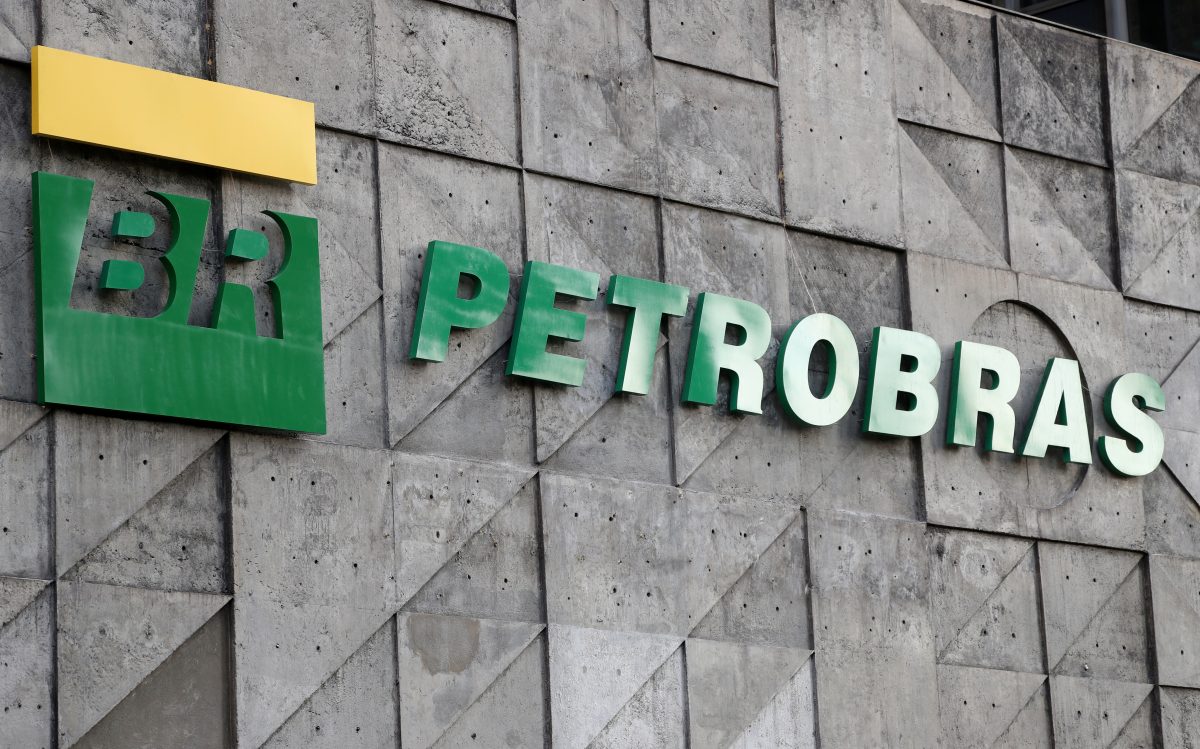 FILE PHOTO: A logo of Brazil’s state-run Petrobras oil company is seen at their headquarters in Rio de Janeiro, Brazil October 16, 2019. REUTERS/Sergio Moraes