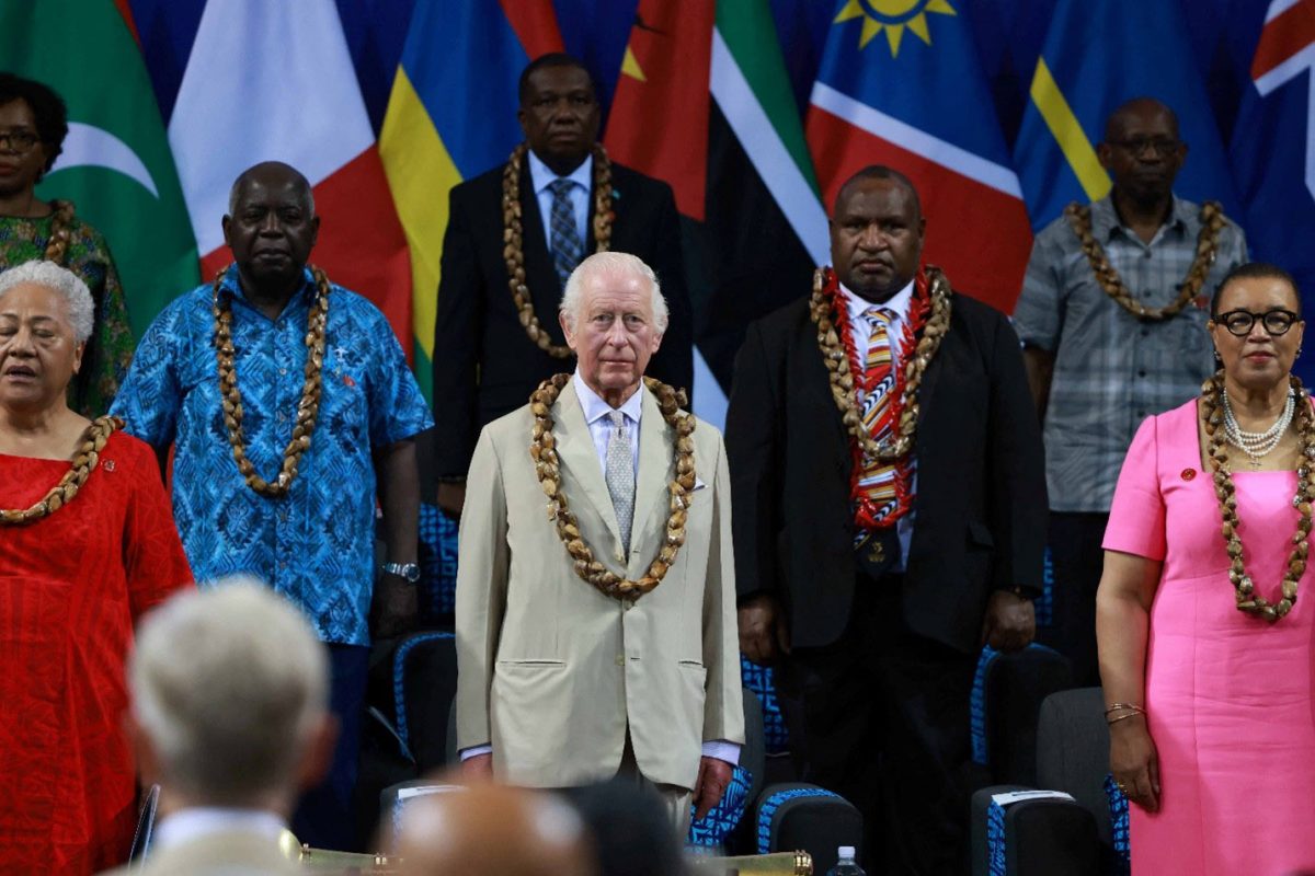 King Charles III attends the opening ceremony of the CHOGM in Apia, Samoa, October 25, 2024. Ian Vogler/Pool via REUTERS
