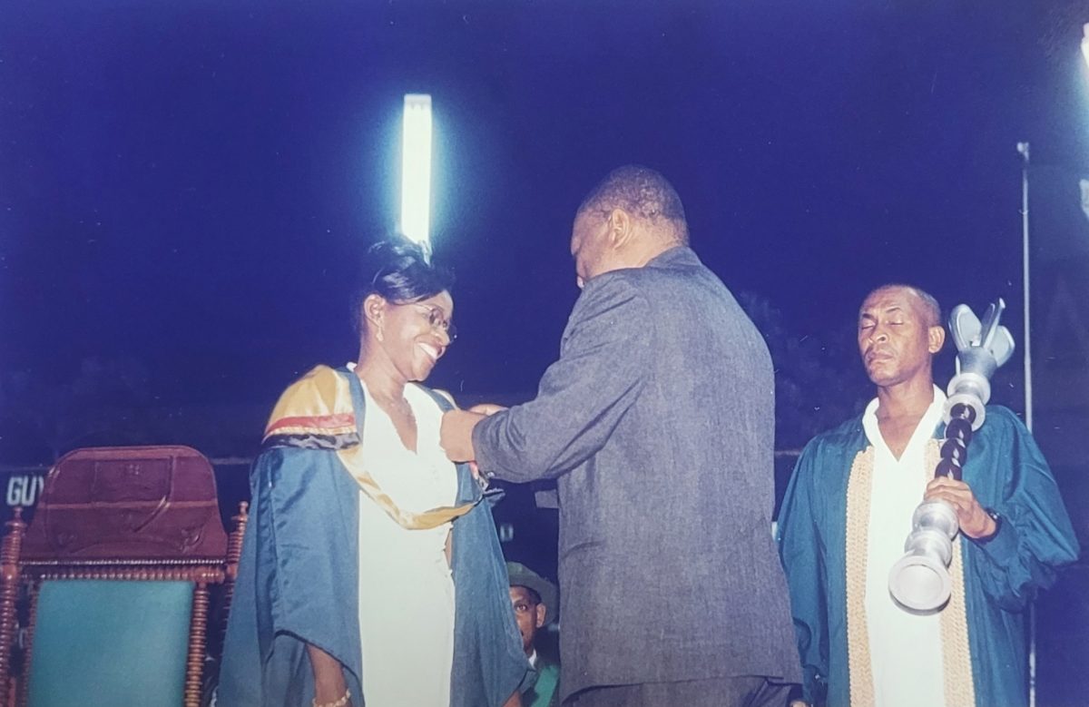 Jennifer Cumberbatch at her University of Guyana graduation 