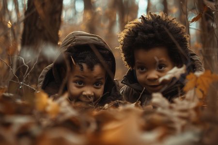 AI generated image of children playing hide and seek outdoors (Photo from Freepik)
