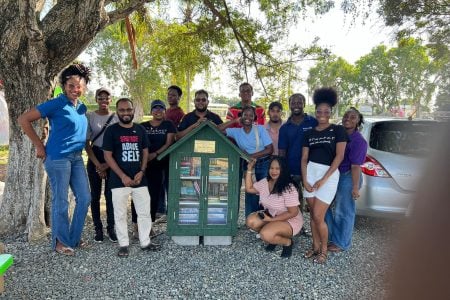 Members of the club with the library