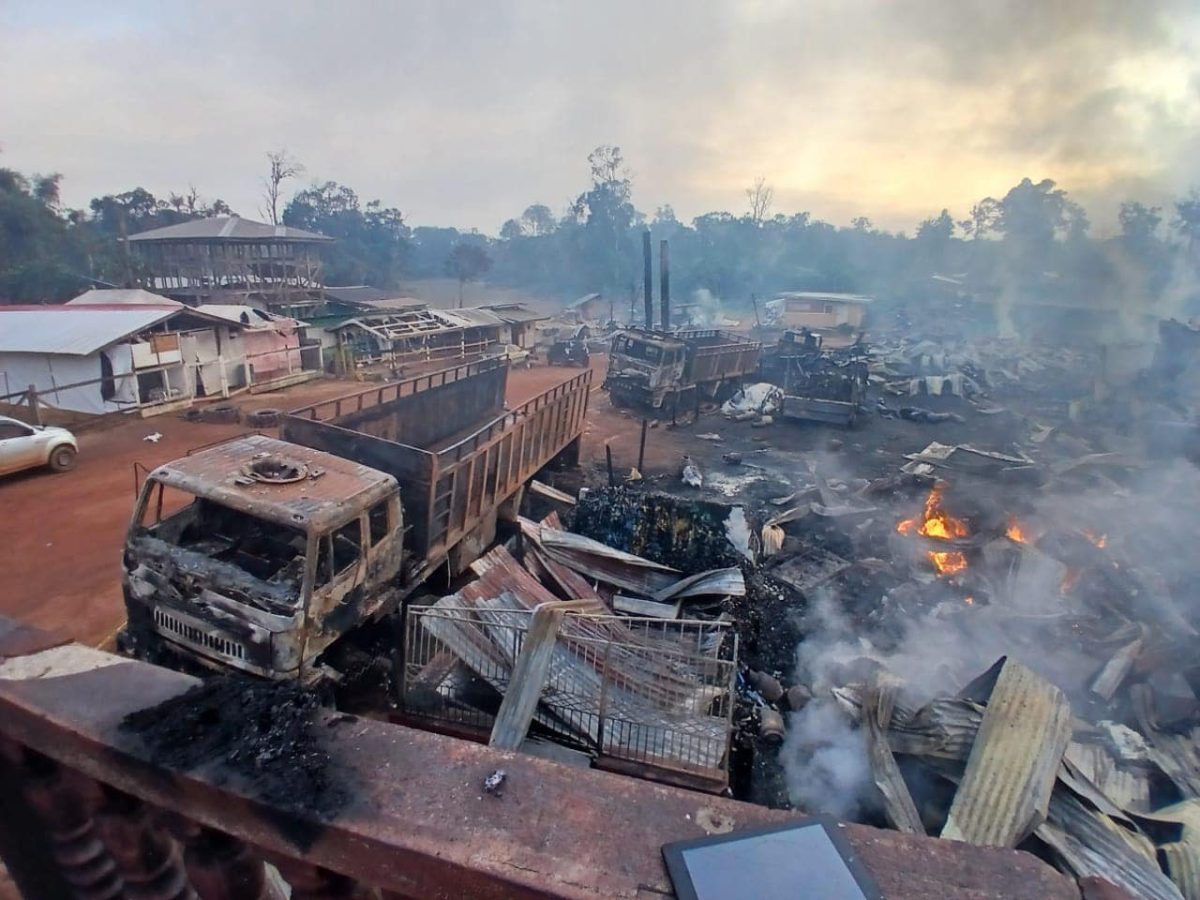 The devastation after the Puruni fire (Guyana Fire Service photo)