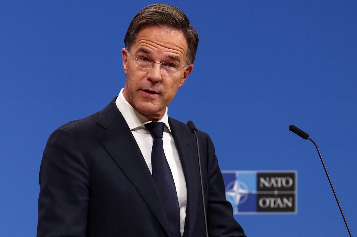 NATO Secretary-General Mark Rutte holds a press conference, ahead of a meeting of NATO Defence Ministers in Brussels, Belgium October 16, 2024. REUTERS/Yves Herman/File Photo