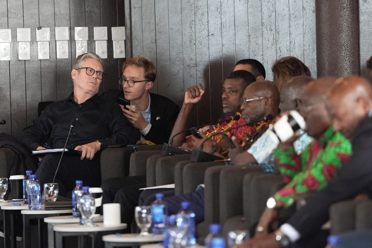 British Prime Minister Keir Starmer attends a closing executive session during the Commonwealth Heads of Government Meeting in Samoa. Picture date: Saturday October 26, 2024. Stefan Rousseau/Pool via REUTERS