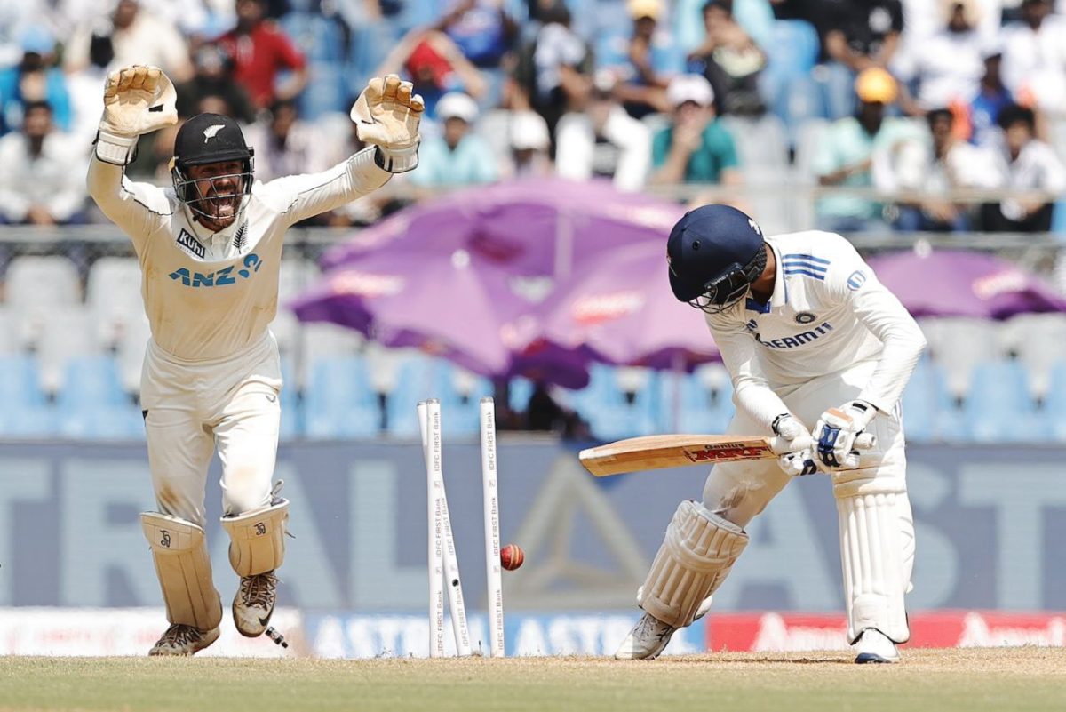 Akash Deep is bowled by Glenn Phillips for 0 (ESPN Cricinfo Photo)