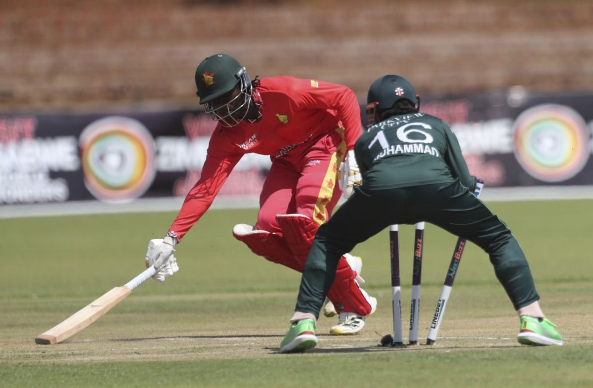 Tadiwanashe Marumani is run out for 4 (ESPN Cricinfo Photo)
