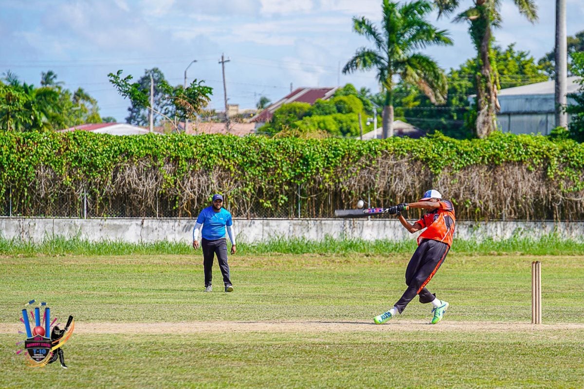 Action between Kings and Queenstown in the ERC Harmony T10 Tapeball Championship