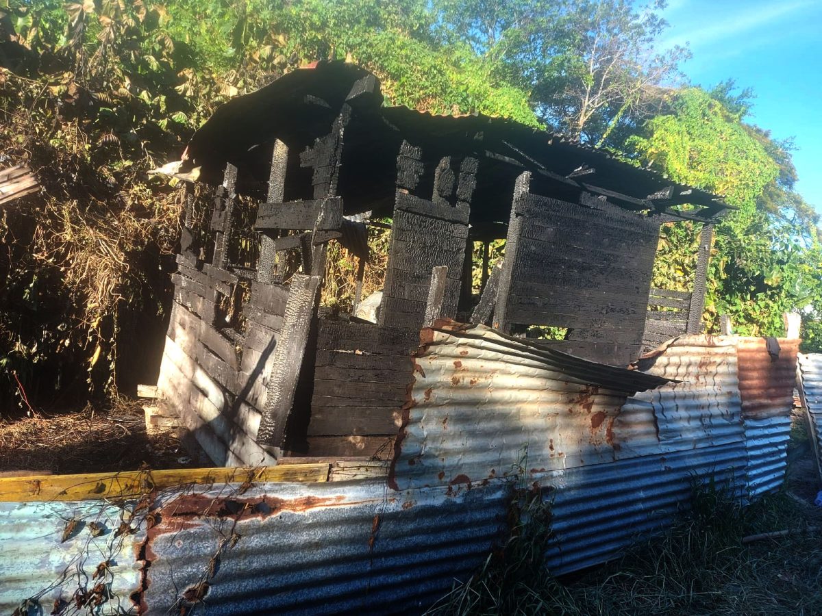 The home that was destroyed by the fire