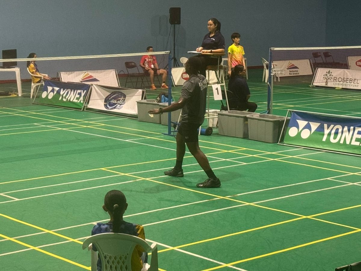 Akili Haynes in action at the Suriname International 
