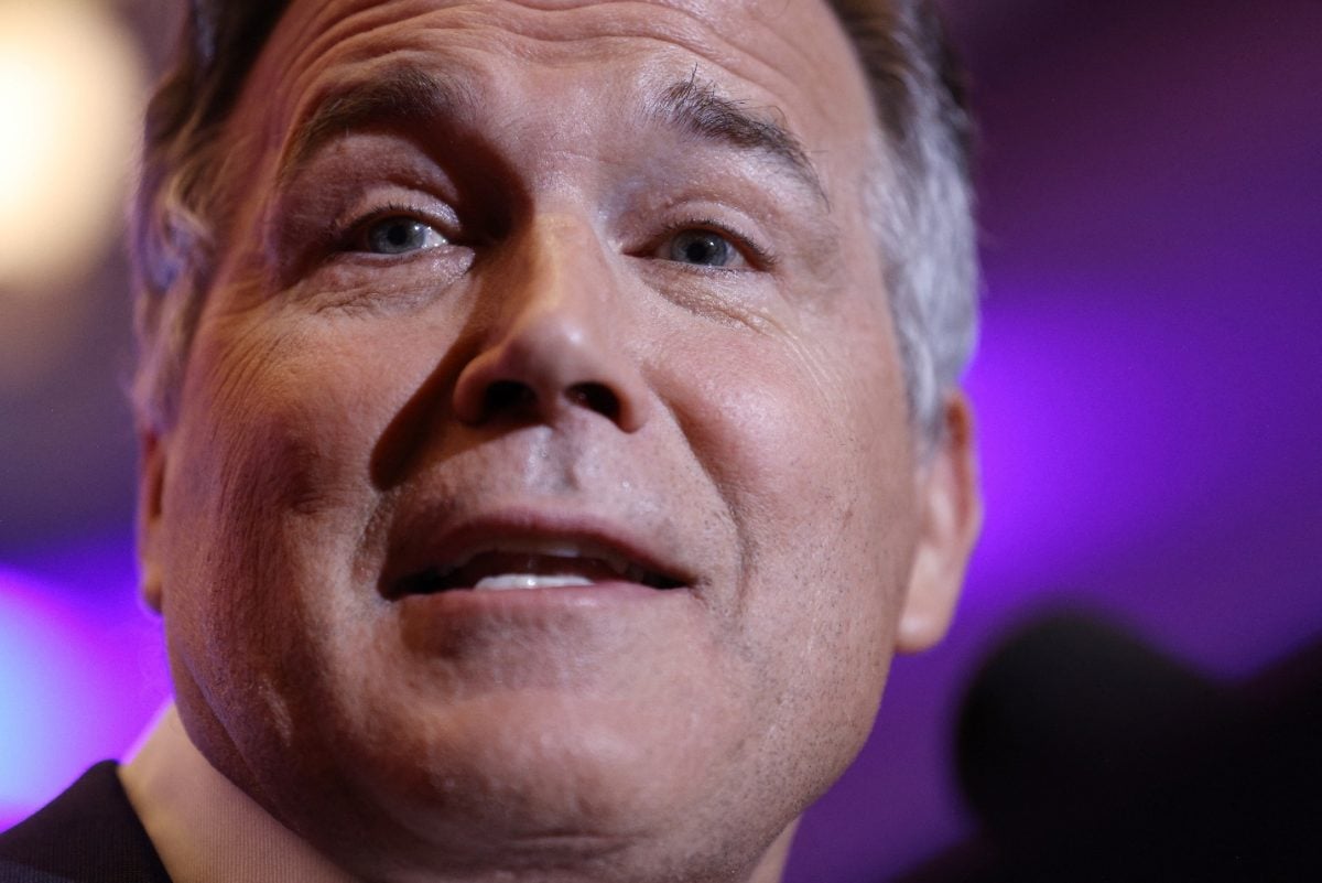 Dave McCormick reacts at his Senate campaign watch party during the 2024 U.S. Election, in downtown Pittsburgh, Pennsylvania, U.S., November 6, 2024. REUTERS/Quinn Glabicki 