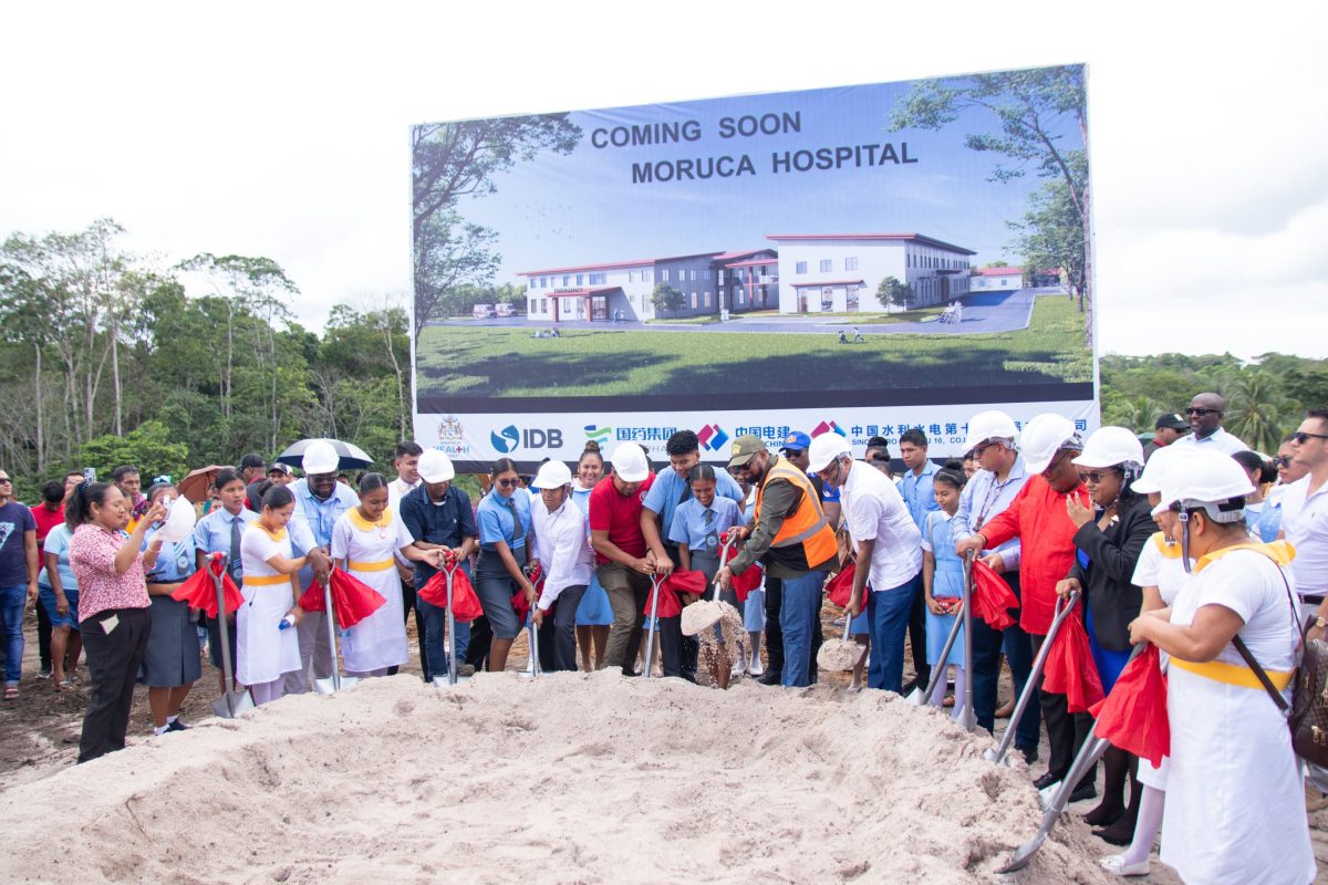 The sod turning at Moruca (Ministry of Health photo)