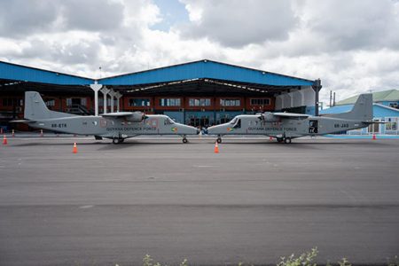 The two aircraft (Office of the Prime Minister photo)