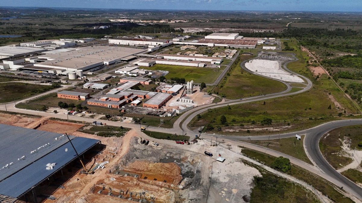 A drone view shows BYD's new electric vehicle (EV) factory's construction site in Camacari, Brazil December 26, 2024. REUTERS/Joa Souza