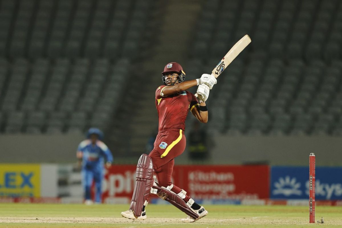 Hayley Matthews played a lone hand as she scored 106 from 106 balls in a losing effort (ESPN Cricinfo Photo)
