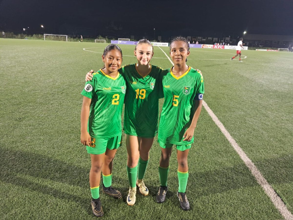 Guyana’s scorers from left: Aliyah John,
Ellie Biffin, and Kimora Edwards