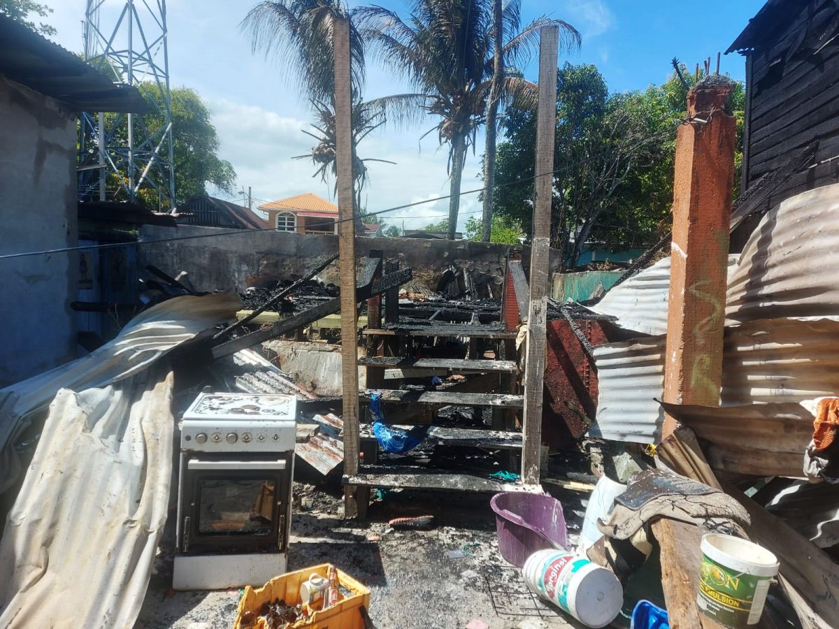 What was left of the home after the blaze
