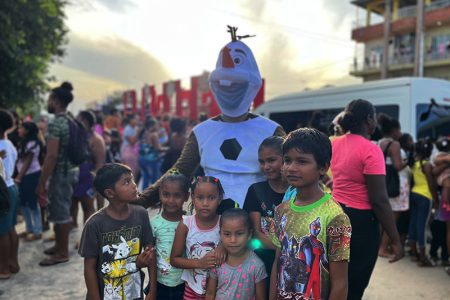  Children gathered yesterday for the 14th Annual CJIA Santa Parade (CJIA photo)