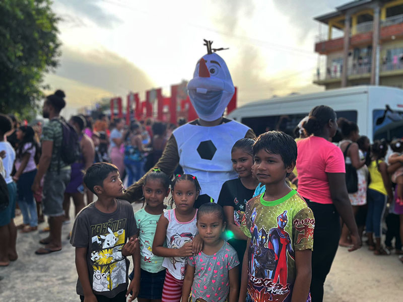  Children gathered yesterday for the 14th Annual CJIA Santa Parade (CJIA photo)