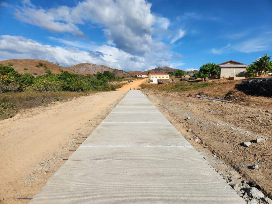 Yurong Paru road: The construction of a 1 km ridged concrete road in Yurong Paru Village, Region Nine, officially commenced on December 3, 2024.  It is expected to be completed by February 2025. (Ministry of Public Works photo)
