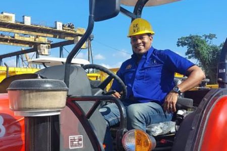 Minister of Agriculture Floyd Green while on a tour of the Pan Caribbean Sugar Company Factory in Frome, Westmoreland on January 8, 2025.