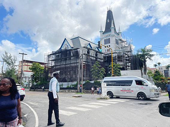 Reconstruction ongoing on City Hall