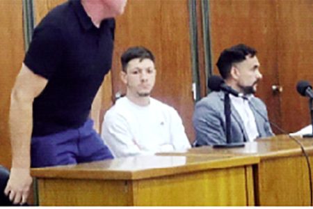 Corinthians club footballer Rodrigo Garro attends a preliminary hearing at the courthouse after he was involved in an incident resulting in the death of a motorcyclist in General Pico, La Pampa province, Argentina, January 5, 2025. REUTERS/Christian Caluoti