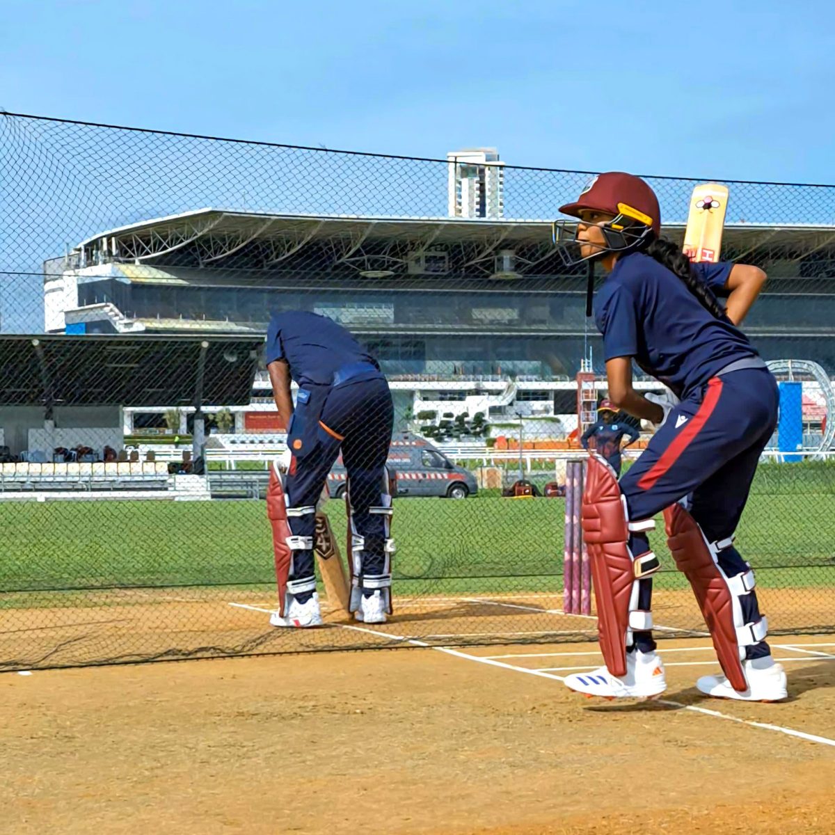 The West Indies U19 women are giving it their all in Malaysia for the upcoming world cup (Windies Cricket photo)