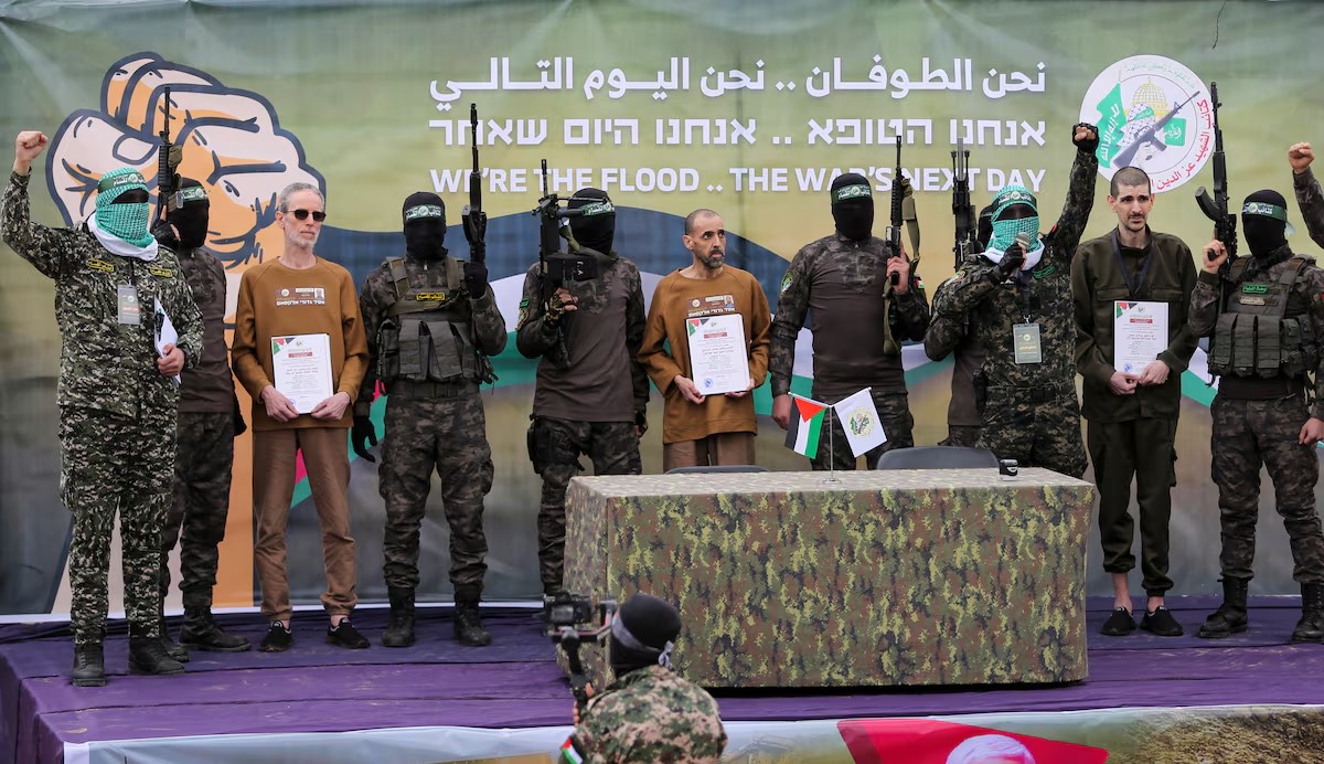 Hamas frees three hostages, Israel begins releasing Palestinians