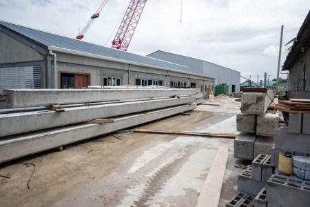 Ongoing construction at the Kingston Goods Wharf (DPI photo)
