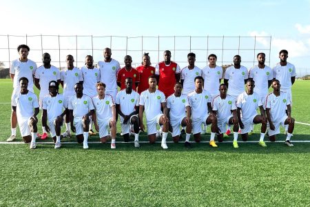 The Golden Jaguars squad which will face-off tonight against Guatemala in the first leg of their two-match CONCACAF Gold Cup Playoff Series
