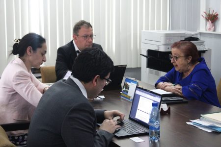 Minister of Parliamentary Affairs and Governance, Gail Teixeira (right) with members of the team.