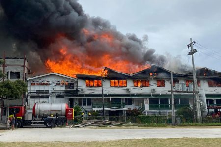 Mae’s on fire yesterday. (Ministry of Home Affairs photo)