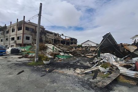 The aftermath of the Mae’s Schools fire on March 5th.
