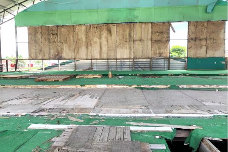 A section of the rotted stage