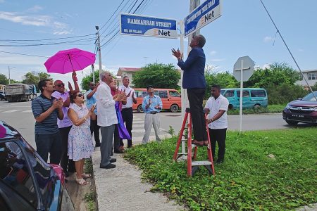 The unveiling of the sign
