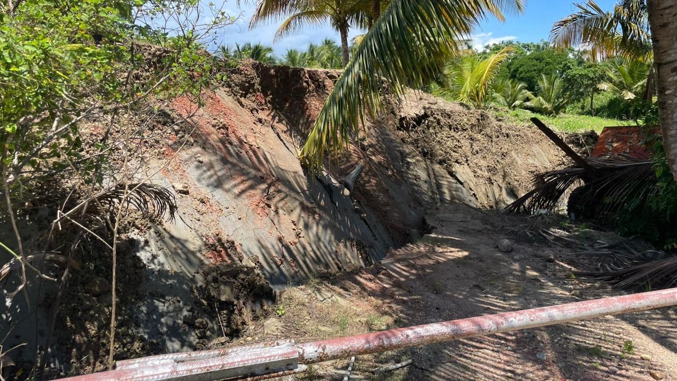 Trinidad land movement destroys crops, roads