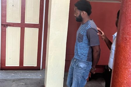 Keon Belgrave in court yesterday